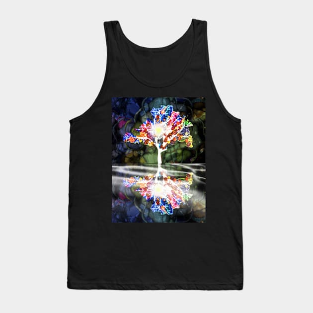 Colorful Night Reflection Tank Top by danieljanda